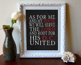 D.C. United SC Personalized "As for Me and My House" Art Print