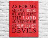 New Jersey Devils Personalized "As for Me" Art Print