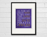 ECU Pirates East Carolina personalized "As for Me" Art Print