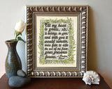 All My Heart is yours, Sir: It Belongs to You - Charlotte Bronte Quote - Dictionary Art Print