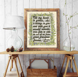All My Heart is yours, Sir: It Belongs to You - Charlotte Bronte Quote - Dictionary Art Print