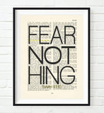 Fear Nothing- Isaiah 41:10 Bible Page  Christian ART PRINT