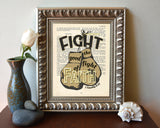 Fight the Good Fight of Faith - 1 Timothy 6:12 Bible Page Christian ART PRINT