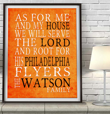 Philadelphia Flyers Personalized "As for Me" Art Print