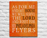 Philadelphia Flyers Personalized "As for Me" Art Print