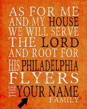 Philadelphia Flyers Personalized "As for Me" Art Print