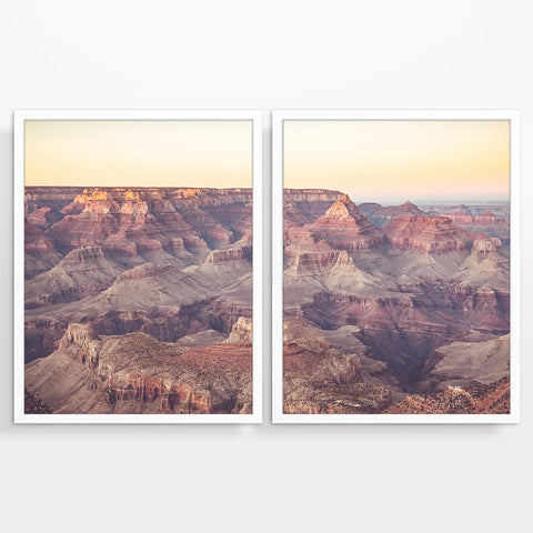Grand Canyon Arizona Aerial Photography Prints, Set of 2, Arizona Landscape Wall Decor