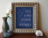 Memphis Grizzlies Personalized "As for Me" Art Print