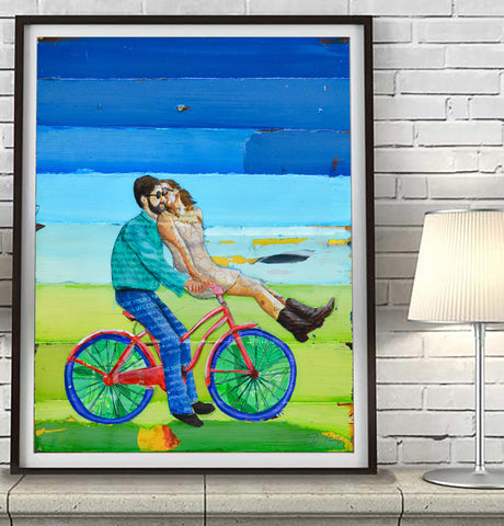 Handlebars - Danny Phillips Fine Art Print - Biking Bicycle cycling Wall Art