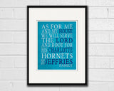 Charlotte Hornets basketball Personalized "As for Me" Art Print