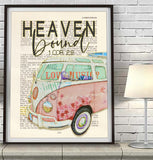 Heaven Bound - 1 Corinthians 2:9 - Classic Van - Bible Verse Page Christian ART PRINT