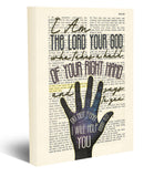I Am the Lord Your God who Takes A Hold of Your Right Hand -Isaiah 41:13 Bible Verse Page Christian Art Print