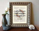 I will Rescue you -Isaiah 46:4- Bible Page Christian ART PRINT
