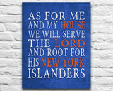 New York Islanders Personalized "As for Me" Art Print