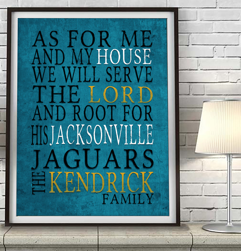 Jacksonville Jaguars Personalized "As for Me" Art Print
