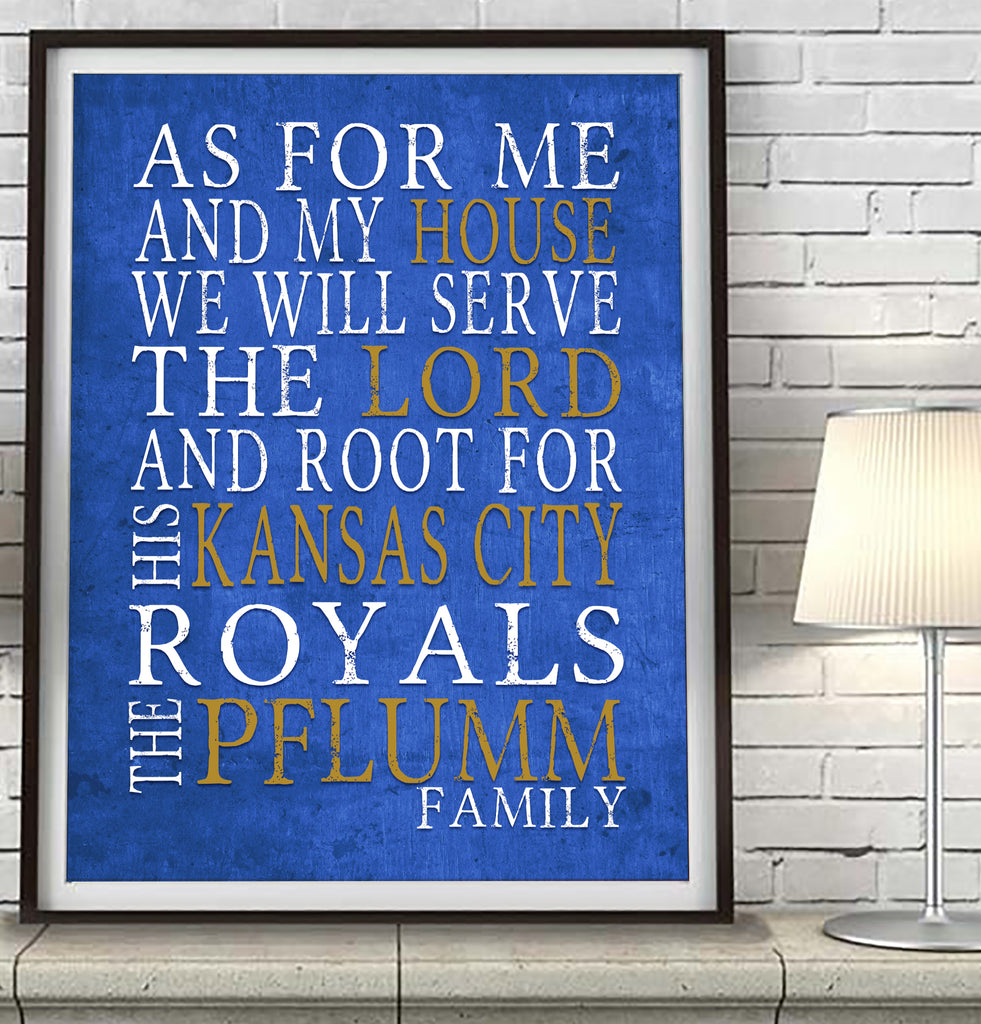 Kansas City Royals Personalized "As for Me" Art Print