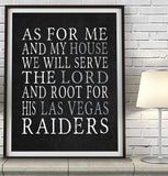 Las Vegas Raiders football Personalized "As for Me" Art Print