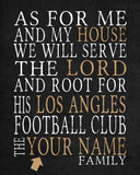 LAFC Los Angeles Football Club Personalized "As for Me and My House" Art Print