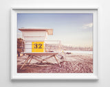 Lifeguard Stations Stands Photography Prints, Set of 4, Coastal Nautical Wall Decor