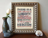 There is a Certain Enthusiasm in Liberty...- Alexander Hamilton Quote - Dictionary Art Print