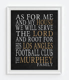 LAFC Los Angeles Football Club Personalized "As for Me and My House" Art Print