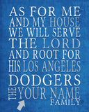 Los Angeles Dodgers Personalized "As for Me" Art Print