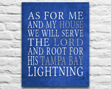 Tampa Bay Lightning Personalized "As for Me" Art Print
