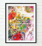 You are God's Masterpiece - Ephesians 2:10 Christian Photography Print Wall Decor