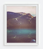 Mountain and Lake Panoramic Photography Prints, Set of 3, Landscape Wall Decor