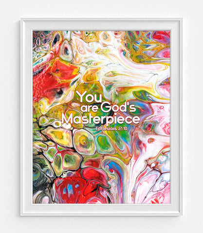 You are God's Masterpiece - Ephesians 2:10 Christian Photography Print Wall Decor