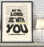 May the Lord Be With You - 2 Thessalonians 3:16 - Bible Page ART PRINT