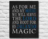 Orlando Magic Personalized  "As for Me" Art Print