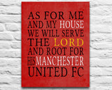 Manchester United FC football club Personalized "As for Me" Art Print