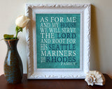 Seattle Mariners Personalized "As for Me" Art Print