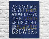 Milwaukee Brewers Personalized "As for Me" Art Print