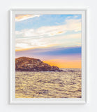 New England Lighthouse Panoramic Photography Prints, Set of 3, Seascape Wall Decor