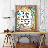 I Am a New Creation in Christ - 2 Corinthians 5:17 - watercolor butterfly vibrant Christian ART PRINT