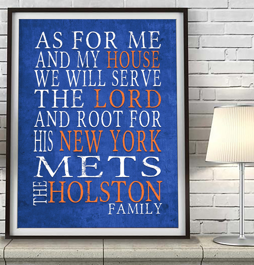New York Mets Personalized "As for Me" Art Print