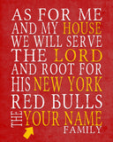 New York Red Bulls Soccer personalized "As for Me" Art Print