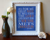 New York Mets Personalized "As for Me" Art Print