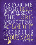 Orlando City SC Soccer Club Personalized "As for Me" Art Print