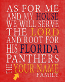 Florida Panthers hockey Personalized "As for Me" Art Print
