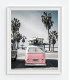 Pink Themed Coastal Photography Prints, Set of 3, Coastal Wall Decor