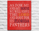 Florida Panthers hockey Personalized "As for Me" Art Print