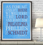 Philadelphia Phillies Personalized "As for Me" Art Print