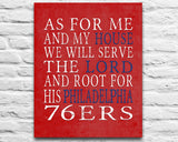 Philadelphia 76ers Personalized "As for Me" Art Print