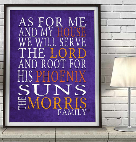 Phoenix Suns Personalized "As for Me" Art Print