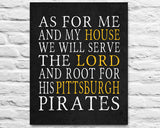 Pittsburgh Pirates Personalized "As for Me" Art Print