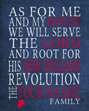 New England Revolution Personalized "As for Me and My House" Art Print