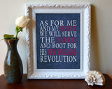 New England Revolution Personalized "As for Me and My House" Art Print